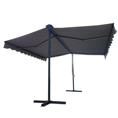 China A9200 Polyester Double Side Free Standing Garden Retractable Tents With Rain Cover And LED Lamps for sale