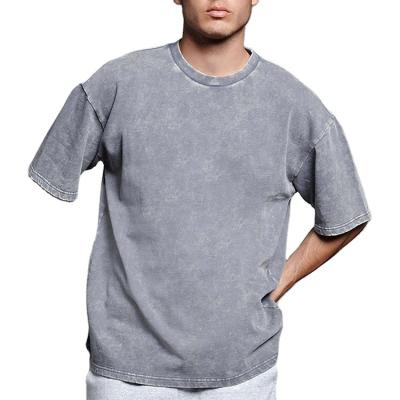 China QUICK DRY Custom Logo Print Short Sleeve Mask Acid Washed Men Plus Size T Shirt O Neck T-shirts 100% Cotton for sale