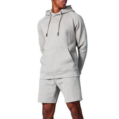 China QUICK DRY Custom Hoodie Matching Shorts Set For Men's Pullover Heavy Plain Two-Piece Hoodie And Shorts Cotton Set for sale