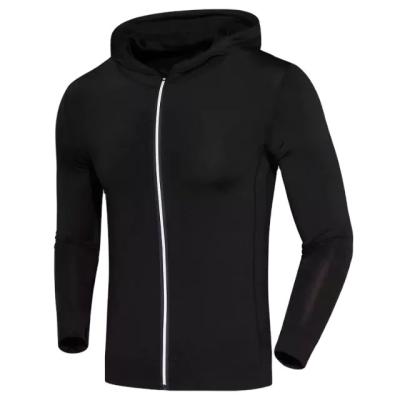 China Reversible Cheap Quality Promotion Zipper Sports Jacket Men Black Polyester for sale