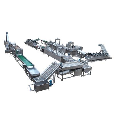 China Full Automatic Potato Chips Making Machine Frozen French Fries Machinery for sale