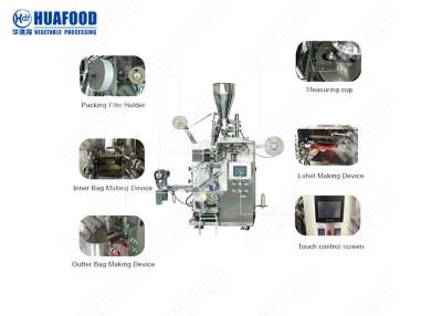 China máquina de embalagem do saquinho de chá 15g com corda e o saco exterior à venda