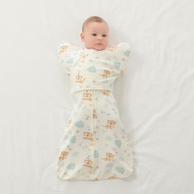 China Comfortable Baby Sleeping Bag Customization Breathable Newborn Cotton Wrap Zipper Sleep Bag for sale