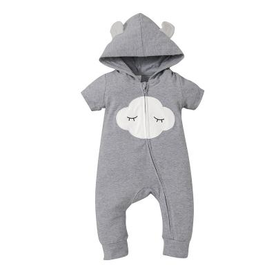 China 80% Cotton Toddler Romper Summer Newborn Short Sleeve Customization Baby Pattern Cotton Bear Romper Cloudy Clothes for sale