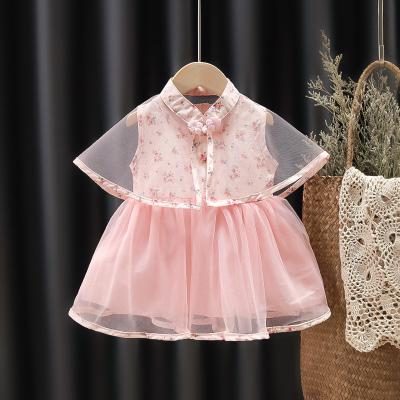 China CSS-A34 Cute High Quality Girls Summer Breathable Exotic Princess Floral Dresses Kids Girls Dress for sale