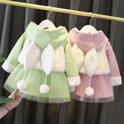 China 22214 CMZ Princess Fall Dress Girl's Casual Vest Princess Skirt Spring Girl Dress Sets and Toddler Autumn Two Sets for sale