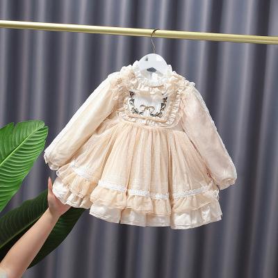 China New CYB Anti-static Autumn Lace Dress Princess Baby Dress Flower Girls Dress Dresses E21398 for sale