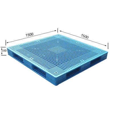 China Double Faced Durable PP/PE Plastic Pallet 1500X1500X150mm 34~36kgs Large Size for sale