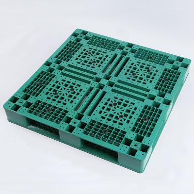 China 1100X1100X150mm Heavy Duty HDPE Single Faced Plastic Pallet For Rent Business for sale