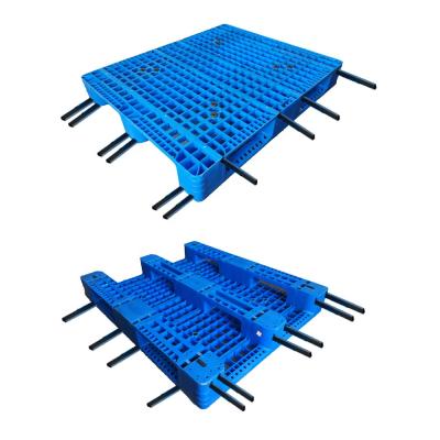 China Double Faced 1200x1000 Mm Heavy Duty Plastic Pallet With Steel Reinforcement for sale