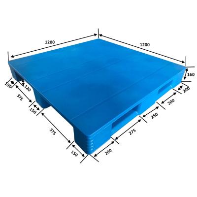 China 1200-1200 Load 1.5T Hygeian Material Single Faced HDPE Or PP FOOD 100% Virgin Plastic Pallet And Medicine Industry Warehouse Storage Rack for sale