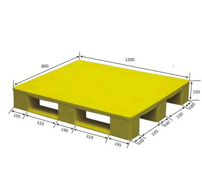 China FOOD and HDPE or PP Material Medicine Industry Virgin Warehouse Storage Euro Size 1200-800 Hygeian Single Faced 100% Plastic Pallet for sale