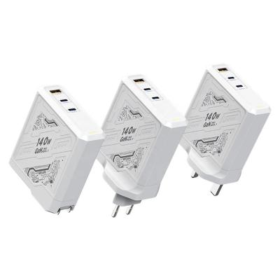 China Mecha Factory Directly Sell Portable Type-C One Fast USB Charger Mecha X3 GaN Dual Adapter 140W 5V 9V 12V 15V 20V 28V For All Apple for sale