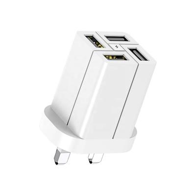 China Mobile Phone/Tablet Brand/Power Bank/MP3/MP4 Factory Directly Sell 3.4A 4 USB CE CE Portable Travel Adapter FCC RoHS CA65 UKCA UK Foldable Wall Fast Charger Plug for Laptop iPh 13 for sale