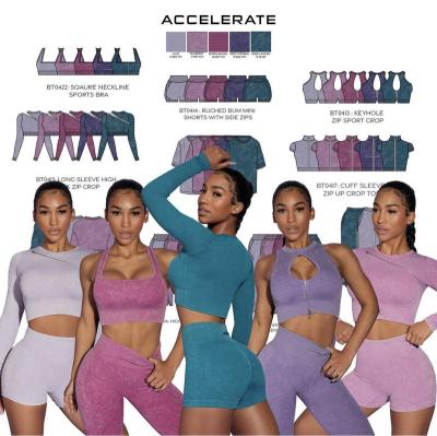 China Seamless 3 4 5 6 Piece Breathable Workout Sets Women Yoga Set Spring Factory Price Where MOQ Has Not Installed Logo Print 1 PCS Wholesale Dropshipping for sale