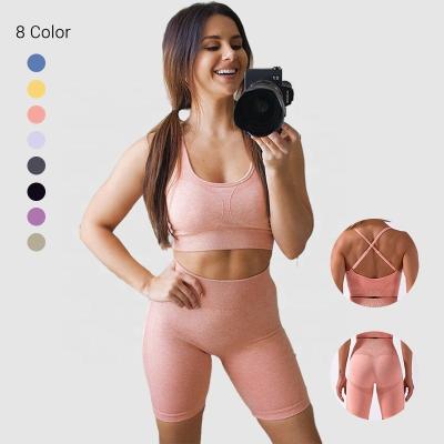 China New Design Seamless Wear Breathable Hot Selling Sexy Gym Sport Sets Woman Allowed No Logo Free Sample Custom Low Moq for sale