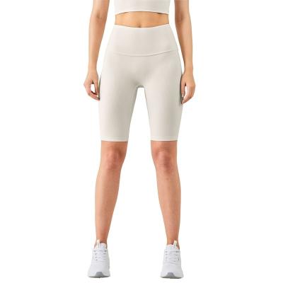 China New Breathable EU Threaded Bare LL Pants Women's Waist Peach Hips Sports Five Point Running High Waisted Yoga Fitness Shorts for sale