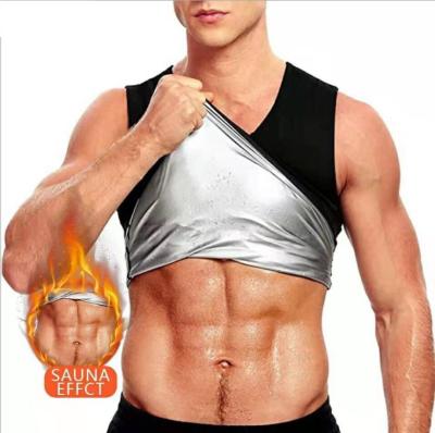 China QUICK DRY Mens Cross-Bordersweat Shirt Mens Sweats Belly Waist Waist Vest Fitness Sweat Suit Sportswear Vest Fat Burning Running Corset for sale