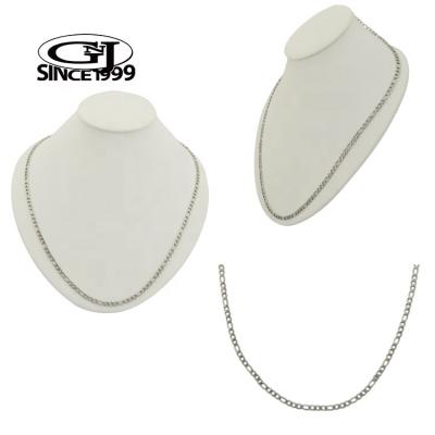 China Hip Hop Necklace Chain Hip Hop Clean Link Chain Stainless Steel GNJ Custom Packaging Barcode Body Jewelry for sale