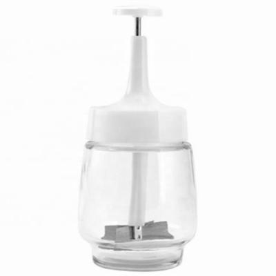 China Sustainable Kitchen Manual Onion Vegetable Garlic Mini Glass Food Chopper With Stainless Steel Blades for sale