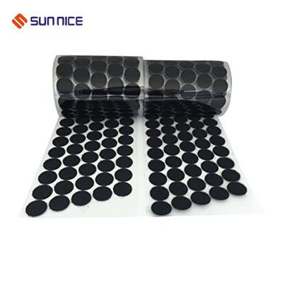 China Durable strong sticky hook and loop adhesive dots with back glue en venta