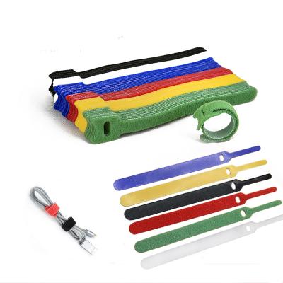 Κίνα Wholesale Stock Viable Back to Back Colorful Reusable Amazon Hook and Loop Strap Tether Cable Ties Hot προς πώληση