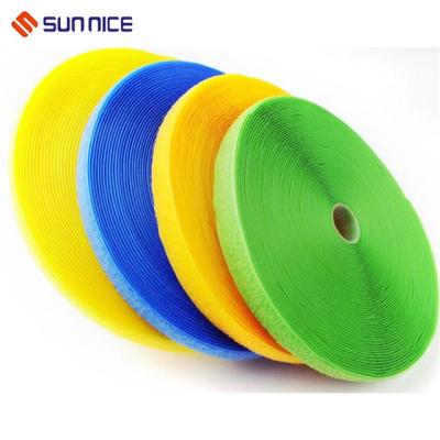 China Factory Custom Sustainable Nylon Blend Polyester Multicolor Underwear Hook And Loop Tape Roll for sale