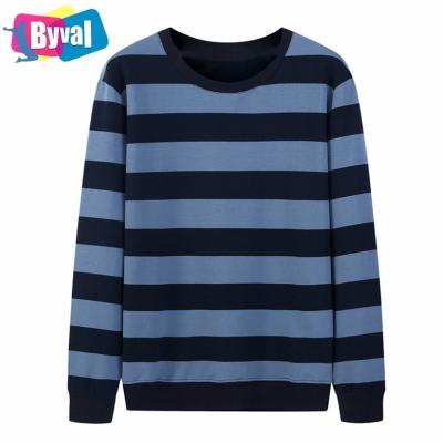 China 2021 New Fashion Anti-Wrinkle Anti-Wrinkle Custom Men Long Sleeve Solid Color Stripe Pullover Custom Hoodie for sale