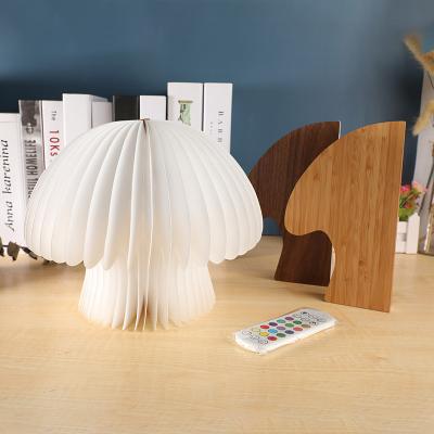 China 2021 New Arrival Magic Mushroom Lamp Portable For Gifts Home Decor Wooden Table Lamp Led Mushroom Night Light for sale