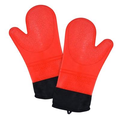 China Modern Wholesale Extra Long Pot Holder And Silicone Heat Resistant Cooking Oven Mitt Of Gloves for sale