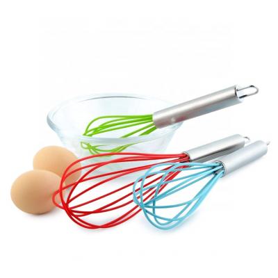 China Viable Kitchen Egg Beater / Non Stick Manual Balloon Beat Stainless Steel Silicone Egg Beater for sale