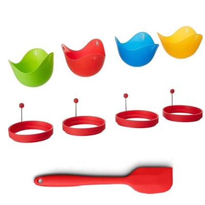 China Viable Microwave or Stovetop Egg Cooking Pan Silicone Egg Boiler Egg Poacher for sale