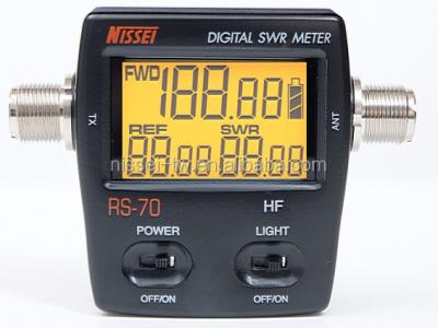 China SWR / Power NISSEI Digital SWR Meter RS-70 HF 1.6-60MHz 200W Forward / Reverse Two Way Radio for sale