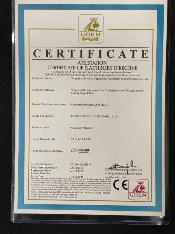 CE - Dongguan Bozhida Construction Machinery Manufacturing Co., Ltd.