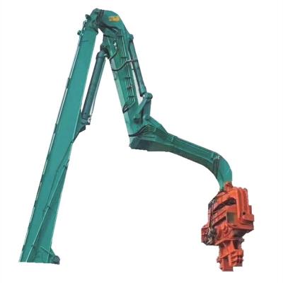 China Excavator Hot Promotion Equipment Heavy Excavator Boom And Arm Long For H Pile Drive / Driver Attachment For All Type Excavator for sale