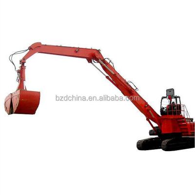 China Excavator Material Handling Excavator Boom and Well-Mached Arm with Clamshell Bucket Tackle Hydraulic Orange Peel Binding for sale