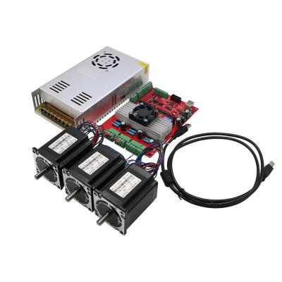 China MACH3 USB Triaxial CNC Kit TB6560 Stepper Motor Driver Board + 3pcs Nema23 Motor57+1pc Stepper Power 57*57*76 for sale