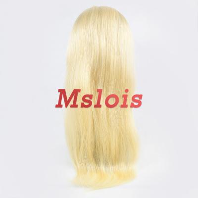 China Hot selling mslois healthy natural hair luster 13*4 lace frontal wig 613 color straight hair for sale