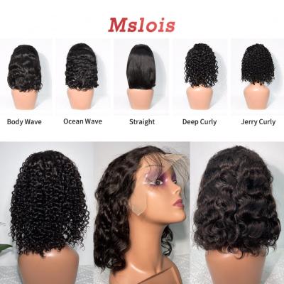 China Luster Mslois Hair 100% Natural Healthy Virgin Human 13x4 Bob Top Transparent Wig for sale