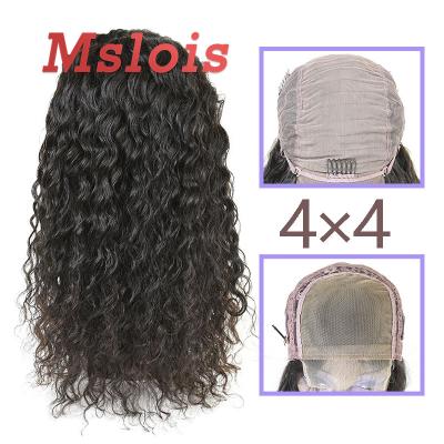 China Luster Natural Healthy Natural Indian 5*5 HD Curly Swiss Lace Wig for sale