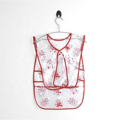 China Waterproof Shirt Art Painting Drawing Waterproof Artist PVC Kids Aprons for sale