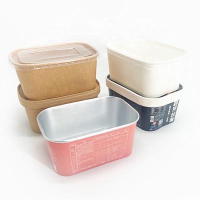 China Customized Printing Disposable Rectangular Supplying Paper Transport Food Packaging Box With Lid for sale