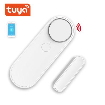 China Voice Control 2021 Newest Tuya WiFi Door Window Magnetic Sensor with On-site Alarm and Adjustable Sound for Smart Home Automation and Security for sale