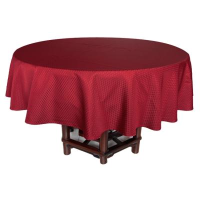 China Custom Oilproof Round Table Cloth Waffle Table Linen Table Cloth for sale