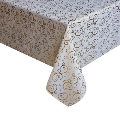 China Wholesale Printing Tablecloths Foil Cloth Cover Metallic Dobby Table Cloth CustomTable for sale