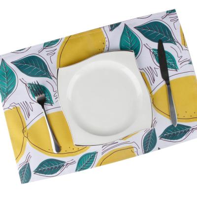 China Sustainable High Quality Hot Selling Polyester Fabric Reversible Dining Placemat 13*19