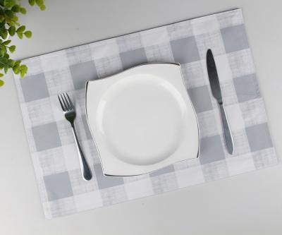 China Sustainable Hot Selling Printing Reversible Dining Table Mat 4 Place Mat 13*19inch Set for sale