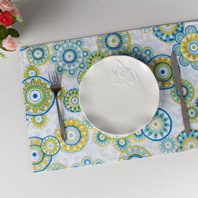 China Sustainable Wholesale Place Mat Set 4 Season Fabric Table Mat Reversible Mat printingTable 13x19inch for sale