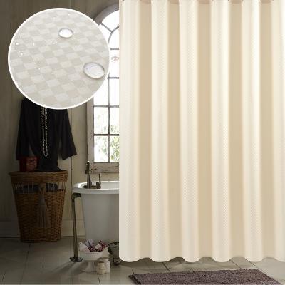 China Wholesale Viable White Classic Waterproof Fabric Hotel Shower Curtain Custom Shower Curtain 150X200CM for sale