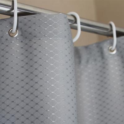 China Custom Hotel Quality Waffle Weave Shower Curtain Rust Free Durable Bathroom Curtain 36x72inch for sale